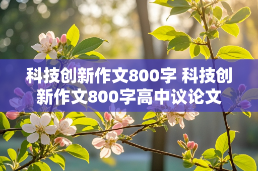 科技创新作文800字 科技创新作文800字高中议论文