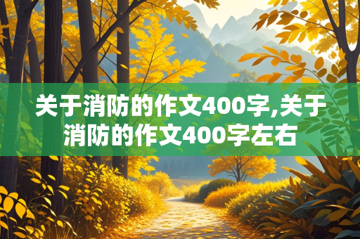 关于消防的作文400字,关于消防的作文400字左右