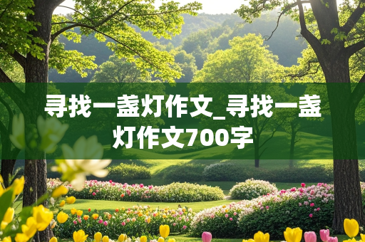 寻找一盏灯作文_寻找一盏灯作文700字