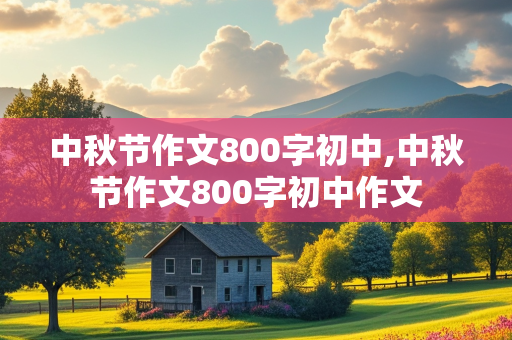 中秋节作文800字初中,中秋节作文800字初中作文