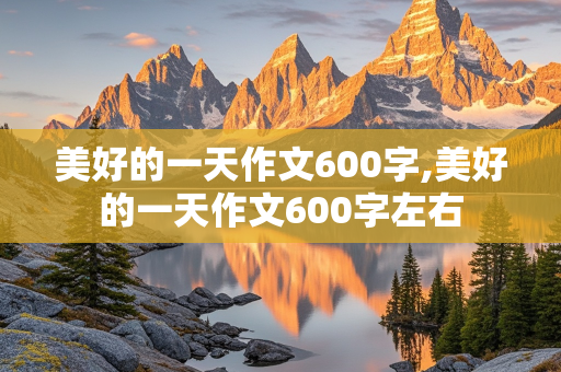 美好的一天作文600字,美好的一天作文600字左右