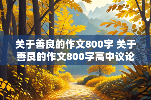 关于善良的作文800字 关于善良的作文800字高中议论文