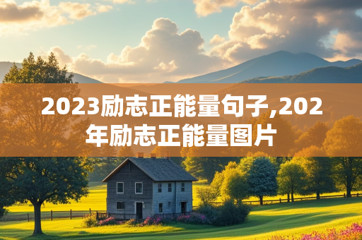 2023励志正能量句子,202年励志正能量图片