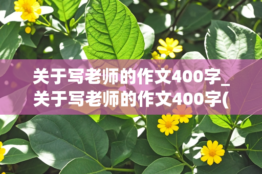 关于写老师的作文400字_关于写老师的作文400字(漫画老师)