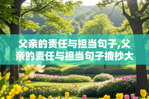 父亲的责任与担当句子,父亲的责任与担当句子摘抄大全