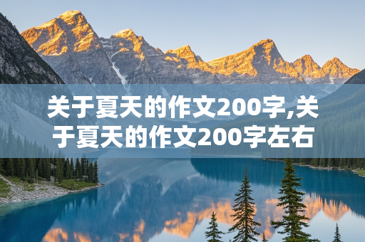 关于夏天的作文200字,关于夏天的作文200字左右