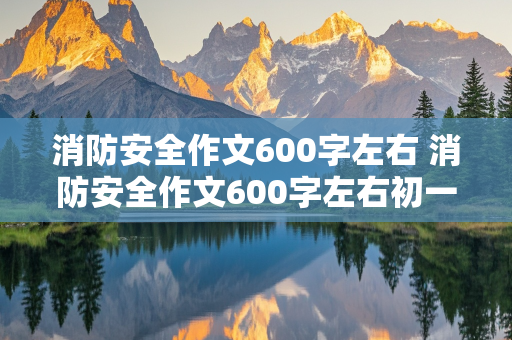 消防安全作文600字左右 消防安全作文600字左右初一