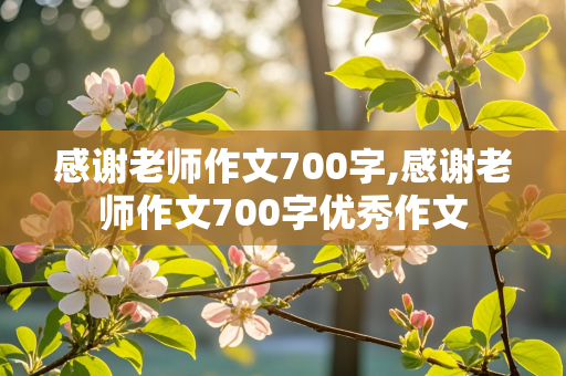 感谢老师作文700字,感谢老师作文700字优秀作文