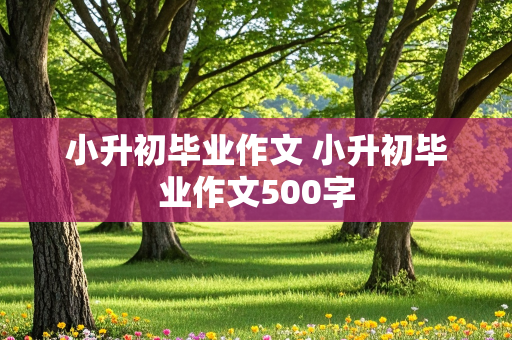 小升初毕业作文 小升初毕业作文500字