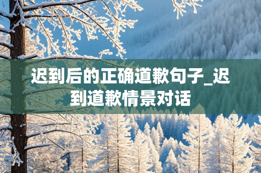 迟到后的正确道歉句子_迟到道歉情景对话