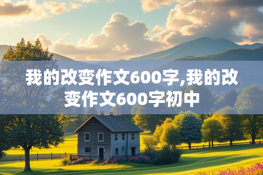 我的改变作文600字,我的改变作文600字初中