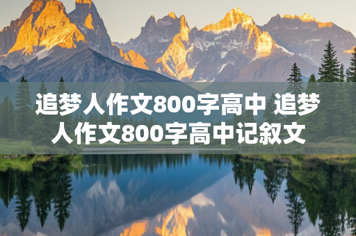 追梦人作文800字高中 追梦人作文800字高中记叙文