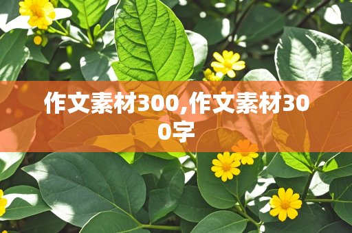 作文素材300,作文素材300字