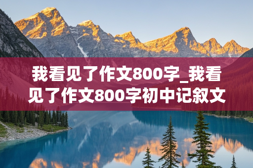 我看见了作文800字_我看见了作文800字初中记叙文