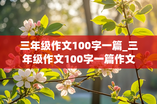 三年级作文100字一篇_三年级作文100字一篇作文