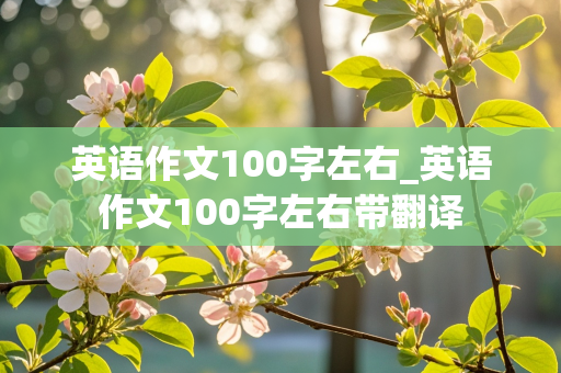 英语作文100字左右_英语作文100字左右带翻译