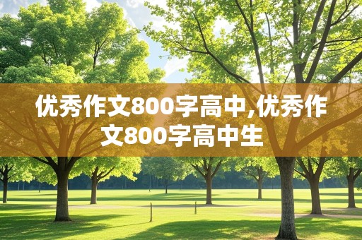 优秀作文800字高中,优秀作文800字高中生