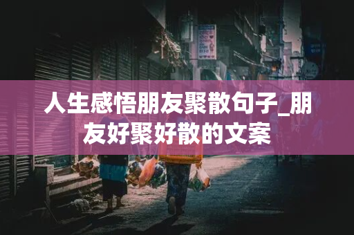 人生感悟朋友聚散句子_朋友好聚好散的文案