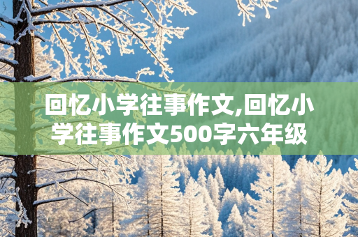 回忆小学往事作文,回忆小学往事作文500字六年级