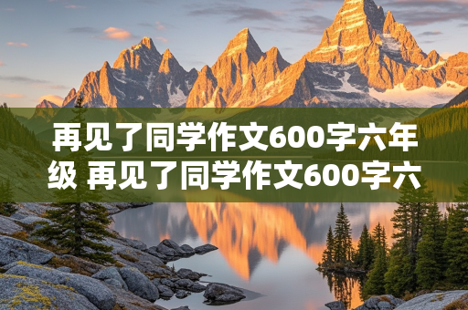 再见了同学作文600字六年级 再见了同学作文600字六年级优秀