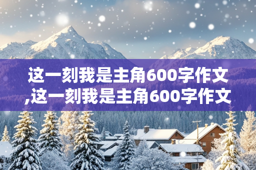 这一刻我是主角600字作文,这一刻我是主角600字作文生日