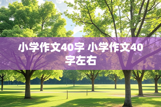 小学作文40字 小学作文40字左右