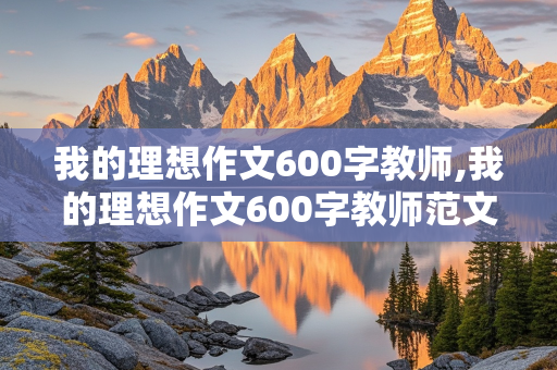 我的理想作文600字教师,我的理想作文600字教师范文