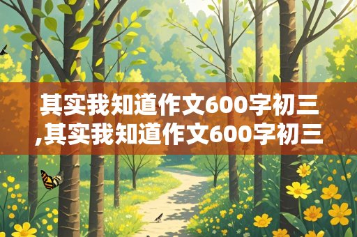 其实我知道作文600字初三,其实我知道作文600字初三上册