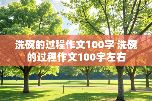 洗碗的过程作文100字 洗碗的过程作文100字左右