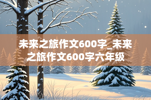 未来之旅作文600字_未来之旅作文600字六年级