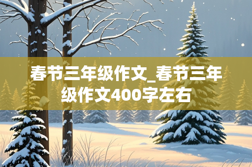 春节三年级作文_春节三年级作文400字左右