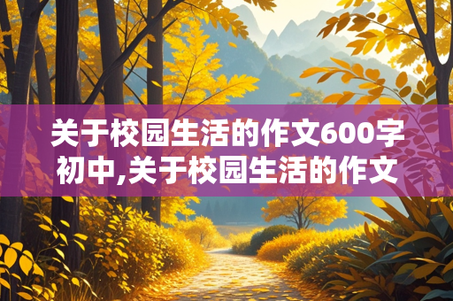 关于校园生活的作文600字初中,关于校园生活的作文600字初中作文