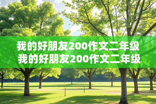 我的好朋友200作文二年级 我的好朋友200作文二年级男生