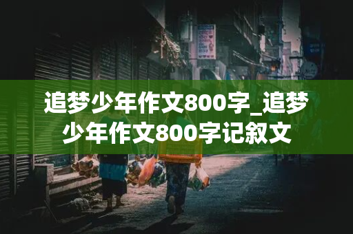 追梦少年作文800字_追梦少年作文800字记叙文