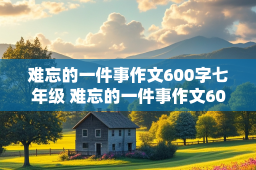 难忘的一件事作文600字七年级 难忘的一件事作文600字