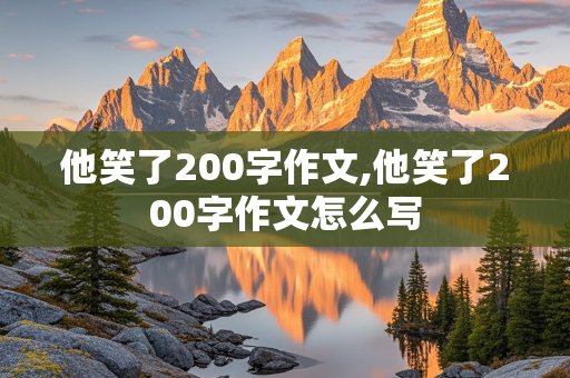 他笑了200字作文,他笑了200字作文怎么写