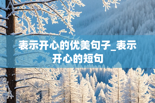 表示开心的优美句子_表示开心的短句