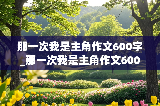 那一次我是主角作文600字_那一次我是主角作文600字初中作文