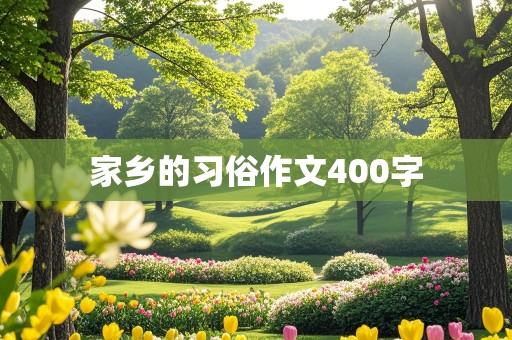 家乡的习俗作文400字