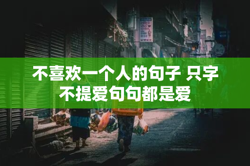 不喜欢一个人的句子 只字不提爱句句都是爱