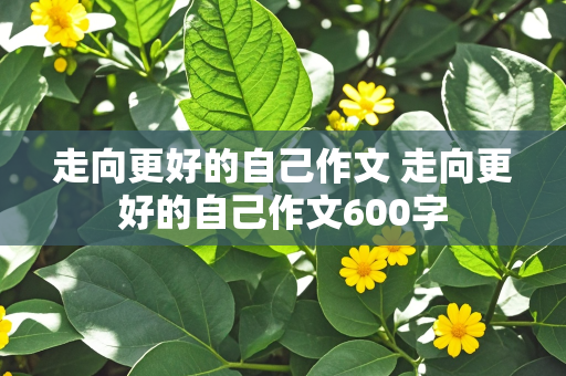 走向更好的自己作文 走向更好的自己作文600字