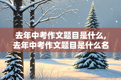 去年中考作文题目是什么,去年中考作文题目是什么名字