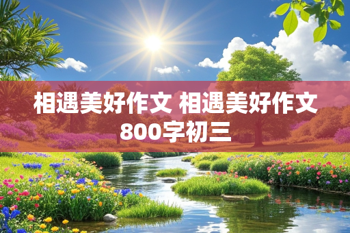 相遇美好作文 相遇美好作文800字初三