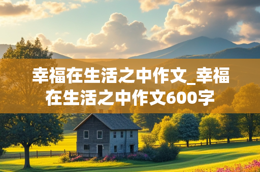 幸福在生活之中作文_幸福在生活之中作文600字