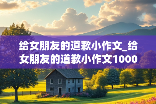 给女朋友的道歉小作文_给女朋友的道歉小作文1000字