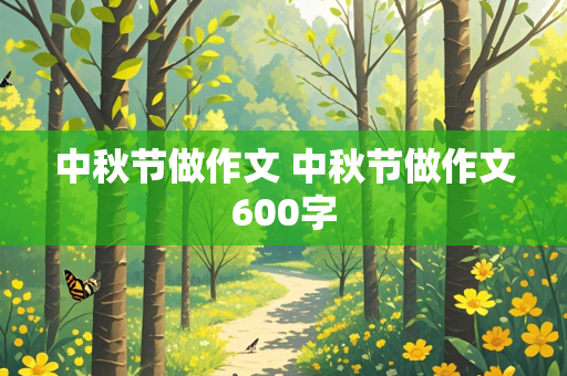 中秋节做作文 中秋节做作文600字