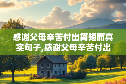 感谢父母辛苦付出简短而真实句子,感谢父母辛苦付出简短而真实句子英文