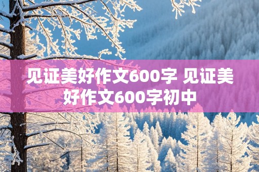 见证美好作文600字 见证美好作文600字初中