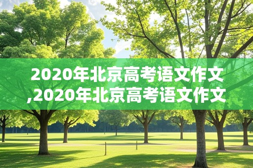 2020年北京高考语文作文,2020年北京高考语文作文范文