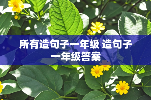 所有造句子一年级 造句子一年级答案